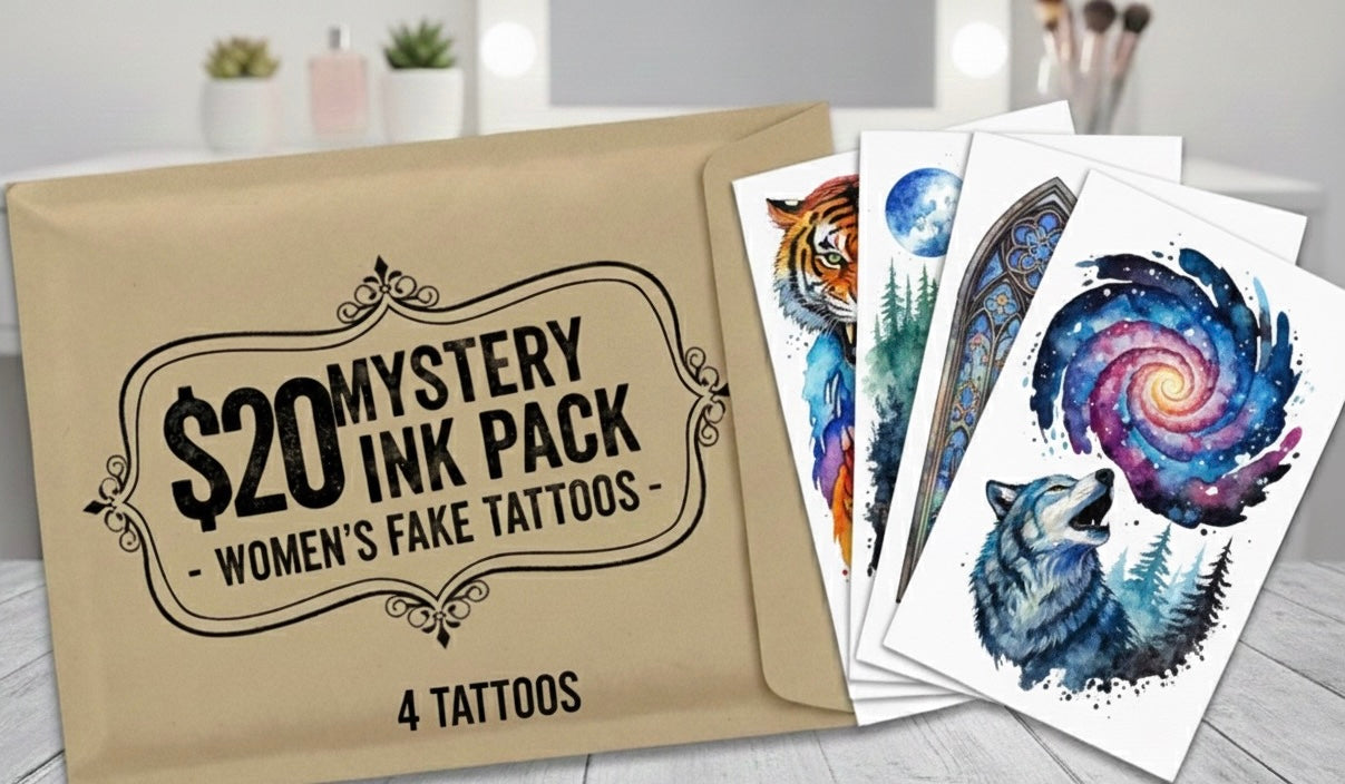 $20 Mystery Ink Pack (4 Tattoos) Fake Tattoos