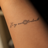 Tiny Inspirational Quotes Temporary Tattoo Set Fake Tattoos