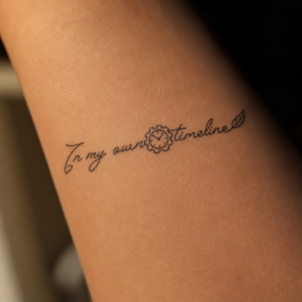 Tiny Inspirational Quotes Temporary Tattoo Set Fake Tattoos