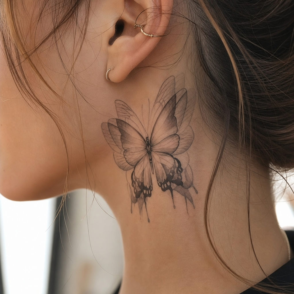Realistic Flying Butterfly Temporary Tattoo Fake Tattoos