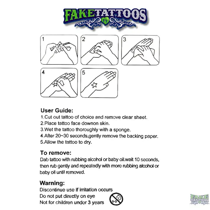 Woman Temporary Tattoo FAKE TATTOOS