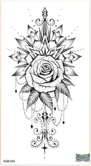 Flower Temporary Tattoo