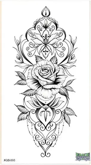 Flower Temporary Tattoo