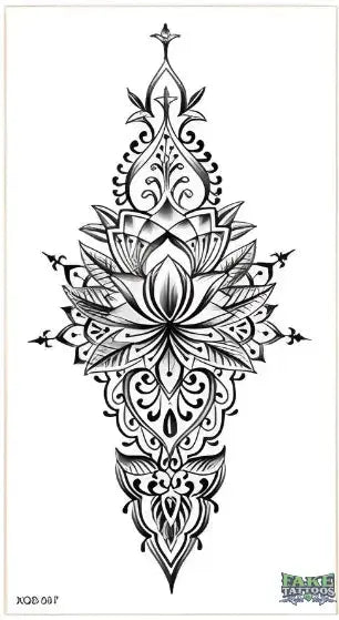 Ornate Lotus Flower Tattoo