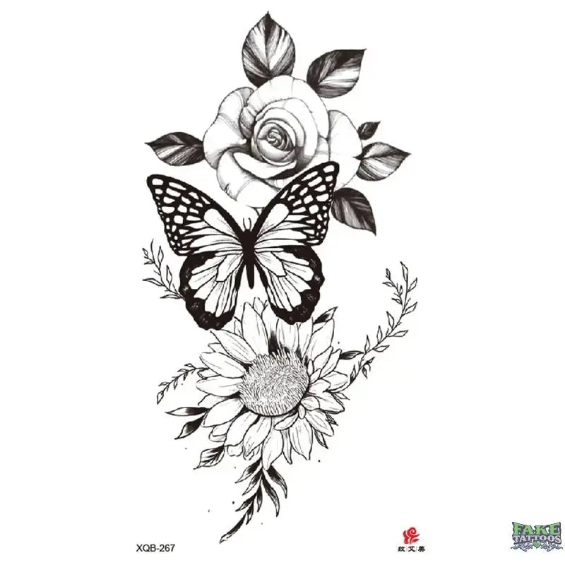 Mystic Echo Butterfly & Sunflower & Flower
