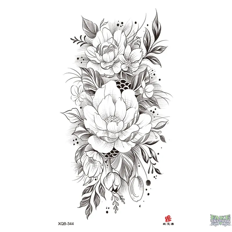 Realistic Floral & Leaf Temporary Tattoos