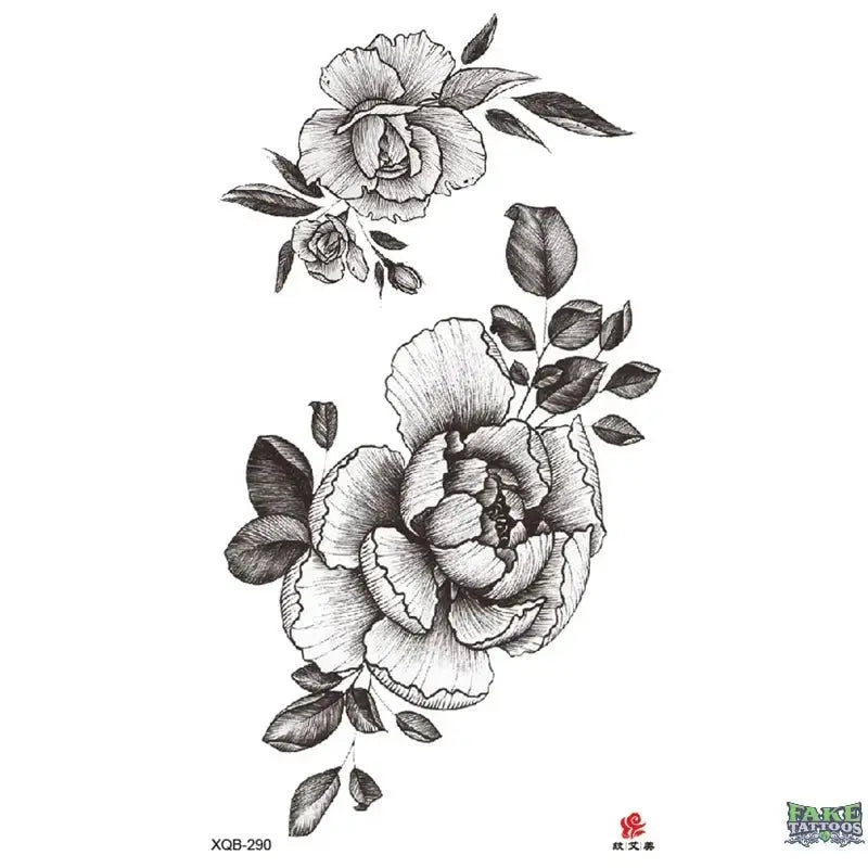 Elegant Rose Flower Temporary Tattoo for Stunning Body Art