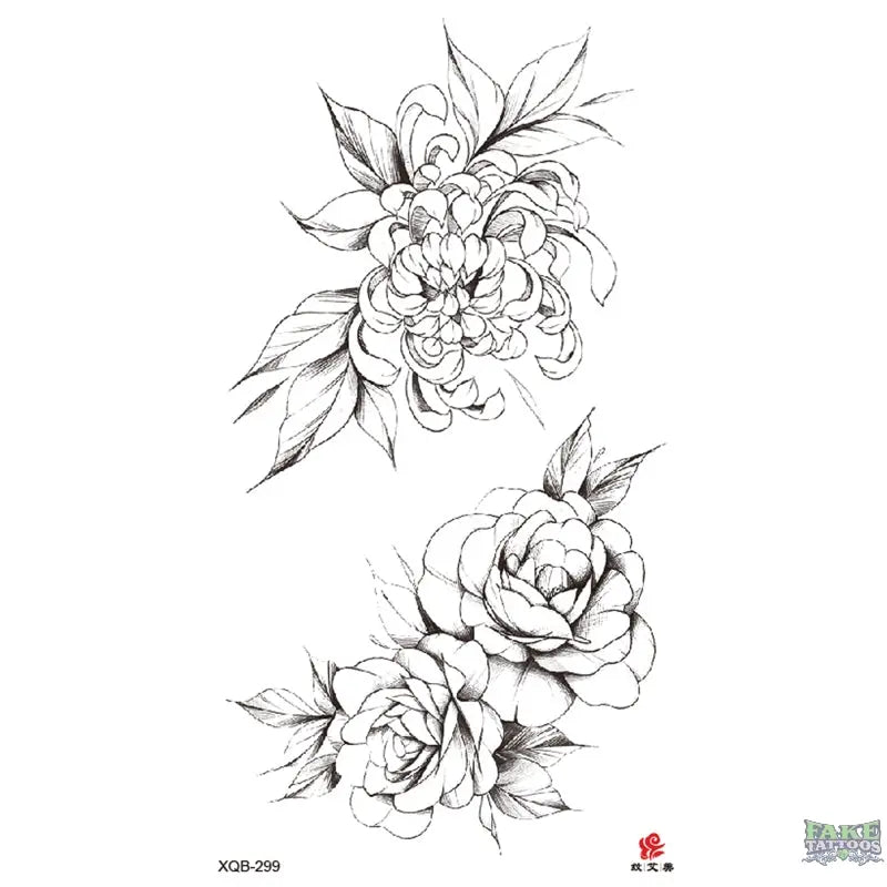 Realistic Floral Temporary Tattoo