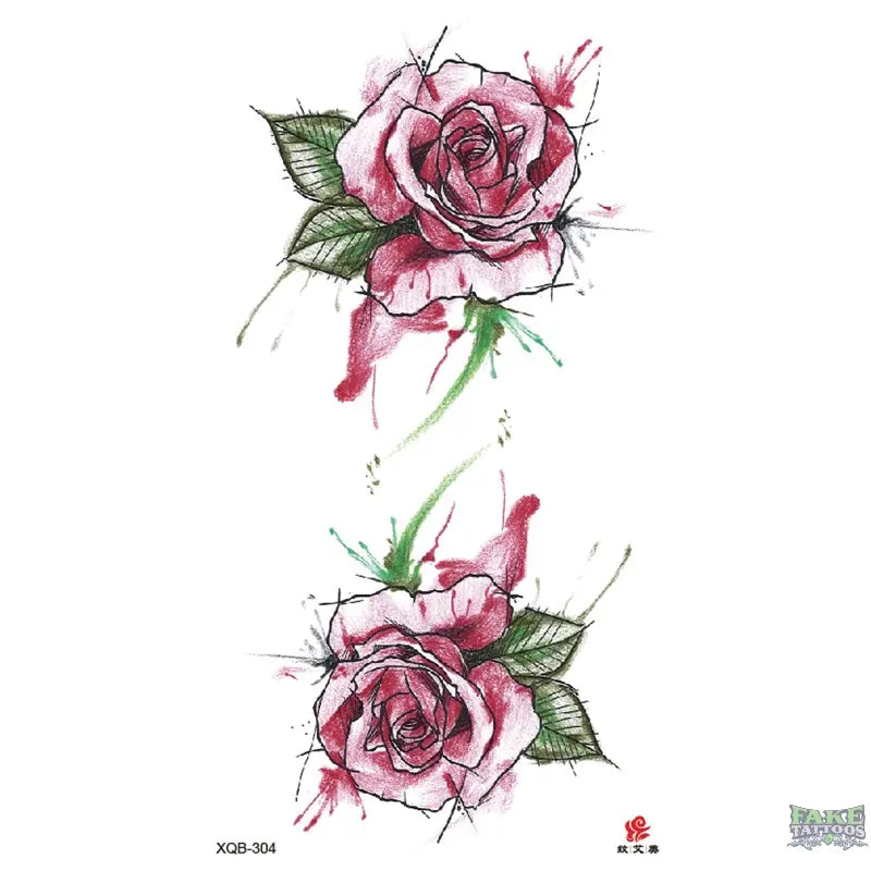 Realistic Roses Temporary Tattoo