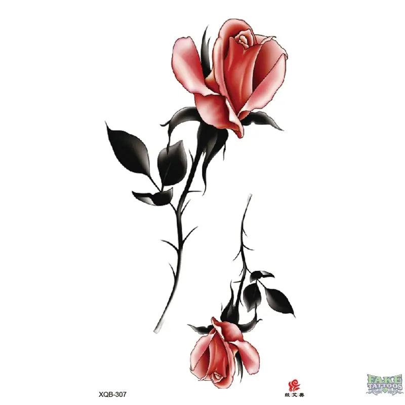 Realistic Roses Temporary Tattoos for Elegant Style