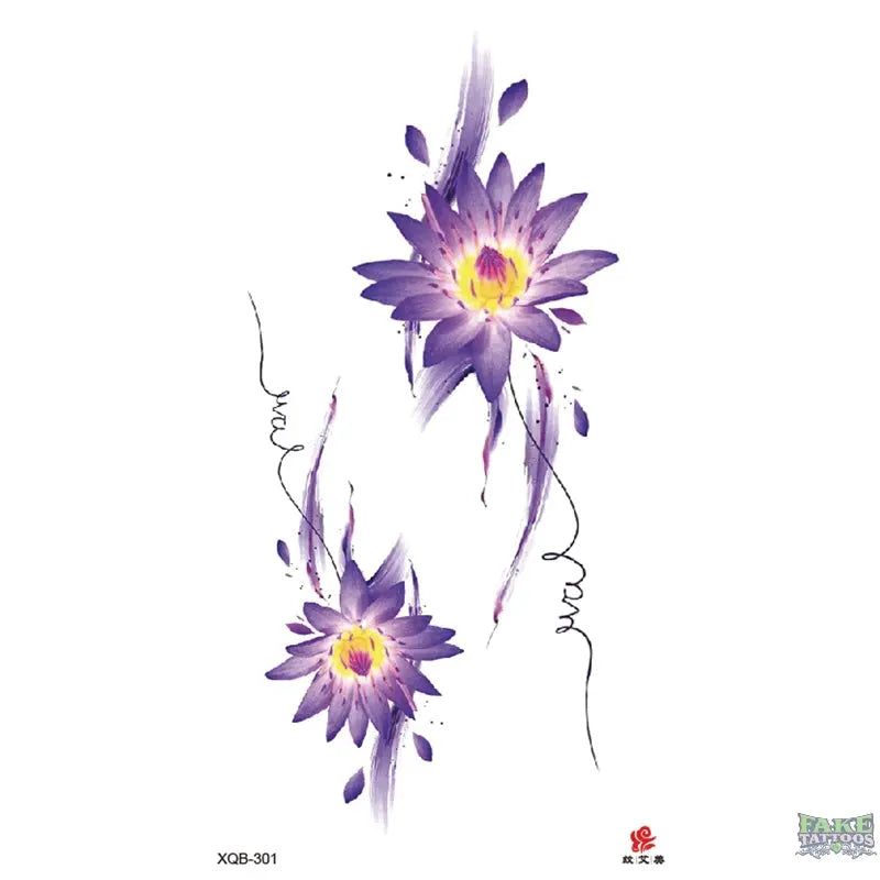 Realistic Floral Temporary Tattoo