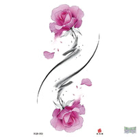 Pink Rose Watercolor Temporary Tattoo