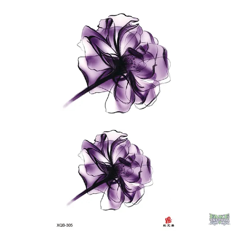 Realistic Flowers Temporary Tattoo