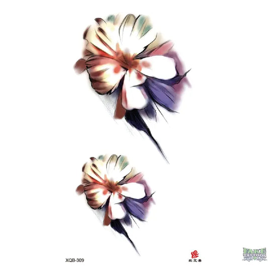 Flowers Temporary Tattoo