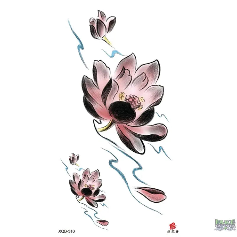 Realistic Waterproof Flower Temporary Tattoo