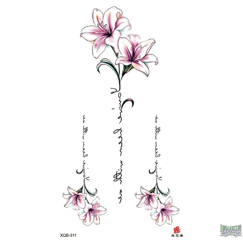 Elegant Floral Temporary Tattoo