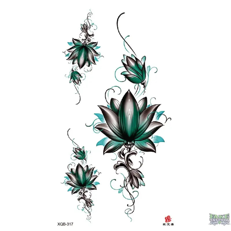 Realistic Floral Temporary Tattoo