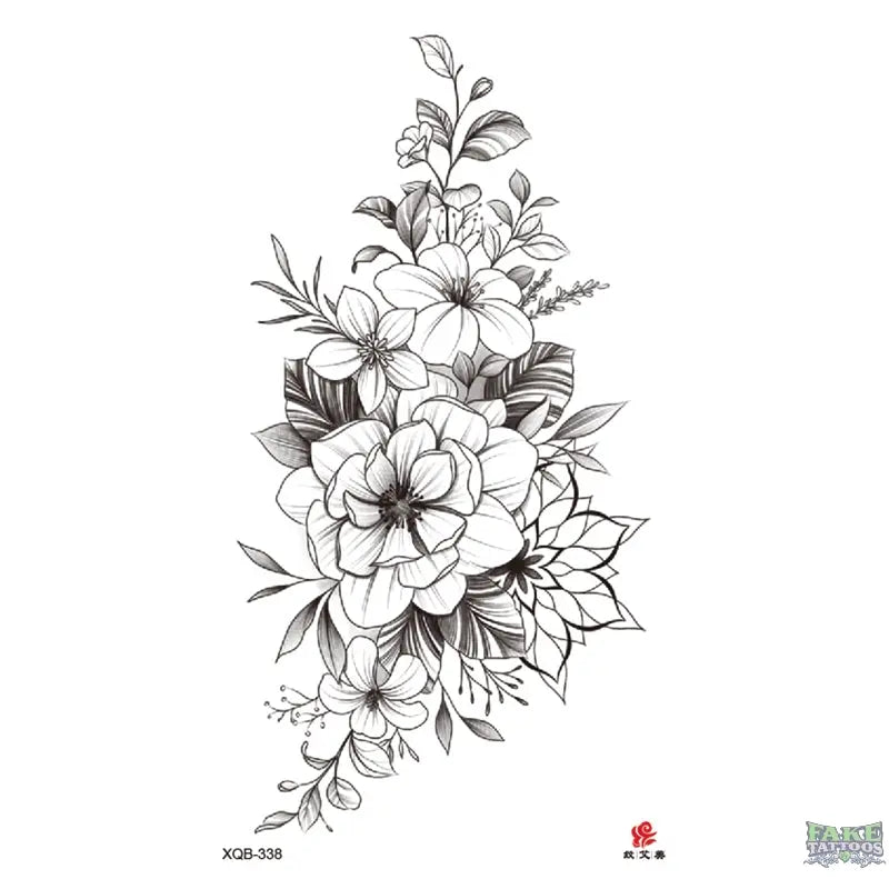 Elegant Floral Temporary Tattoo