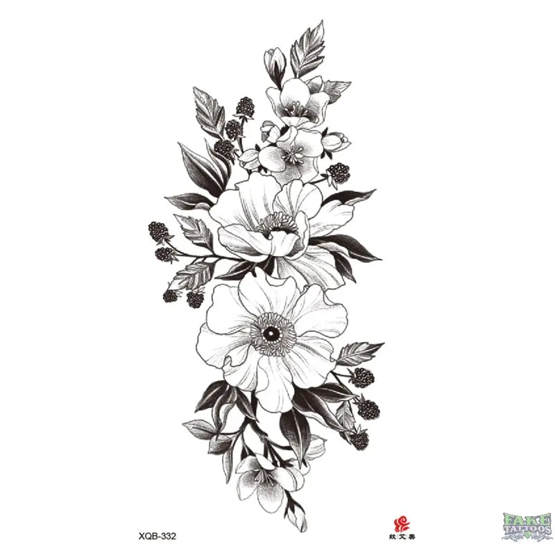 Realistic Floral Temporary Tattoos for All Occasions