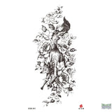 Fox Animal Flower Temporary Tattoos Fake Tattoos