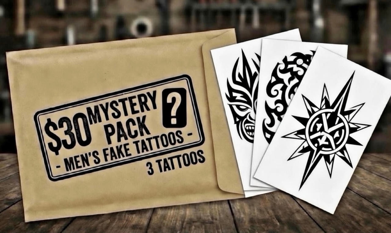 $30 Mystery Ink Pack (3 Tattoos) Fake Tattoos