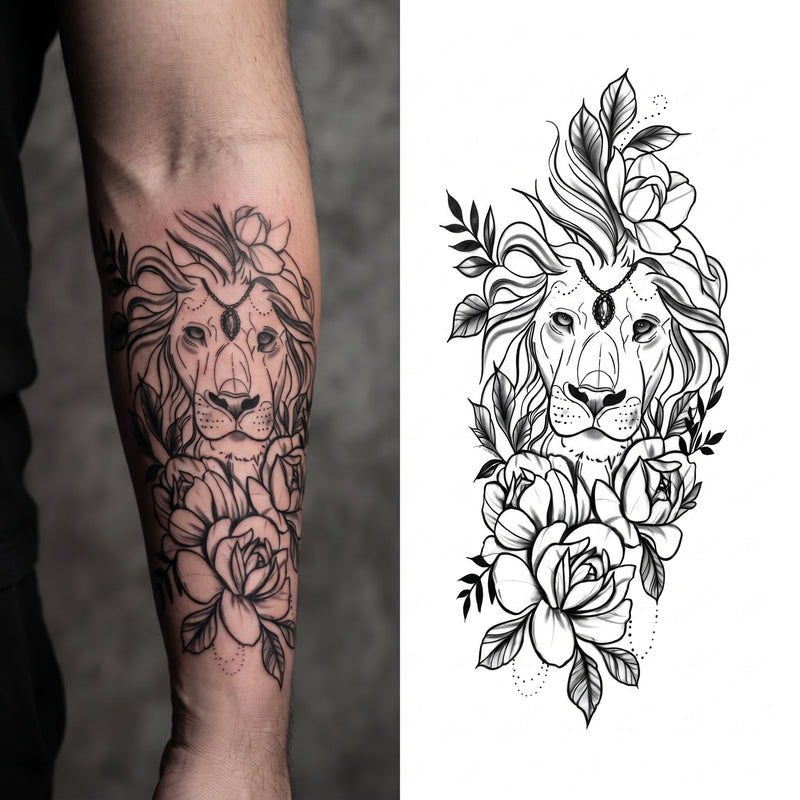 Sable Muse Lion & Flower & Floral