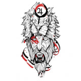 Fierce Lion Man Temporary Tattoo Fake Tattoos
