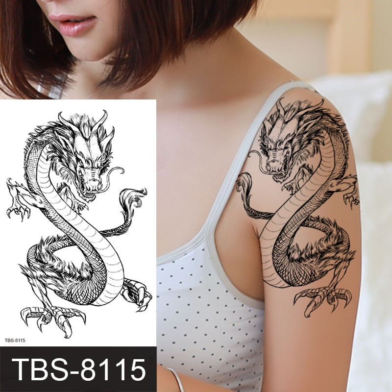 Japanese Geisha Girl Temporary Tattoos Women Arm Sleeve Breast Waist Body Art Tattoo Waterproof Water Transfer Tatoo Sticker FAKE TATTOOS