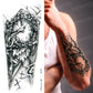 Black Stylish 3D New Man's Half Sleeve Arm Temporary Totem Tattoo Stickers Mechanical Body Art Tatoos for Boys Mens Armband FAKE TATTOOS