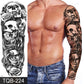 big body tatto skull sleeve tattoo designs for men full arm temporary tattoos large owl tiger lion king forest tattoos animals FAKE TATTOOS