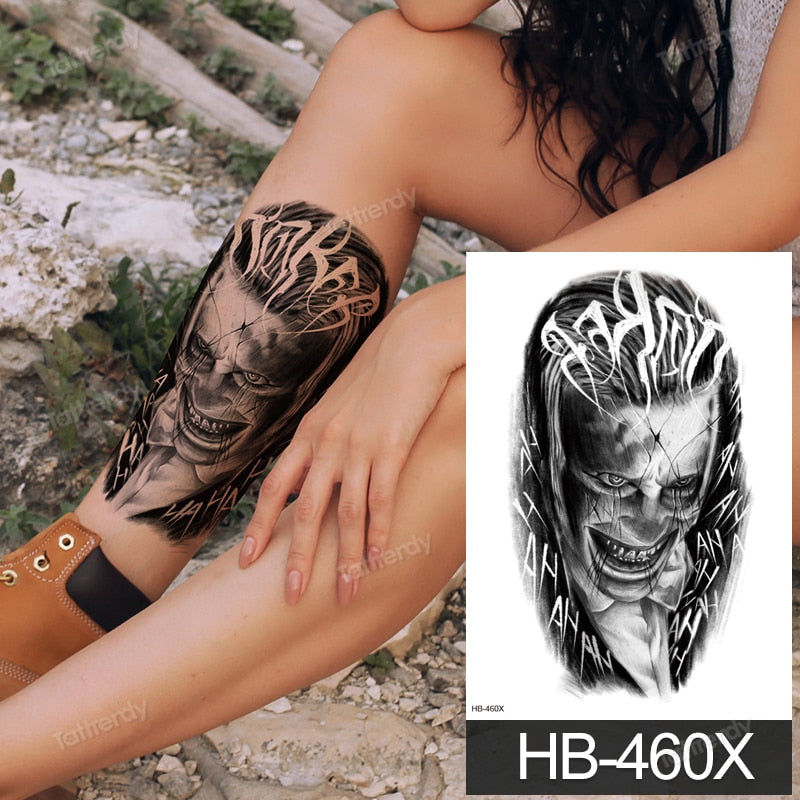 arm sleeve temporary tattoo women sunflower wolf fox butterfly cute unique tattoo designs waterproof body art painting girls FAKE TATTOOS