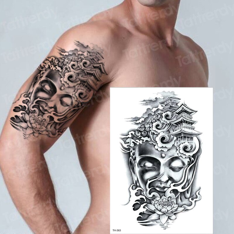 Konsait Full Arm Temporary Black Tattoo Body Stickers For Men Women (18  Sheets) : Amazon.in: Beauty