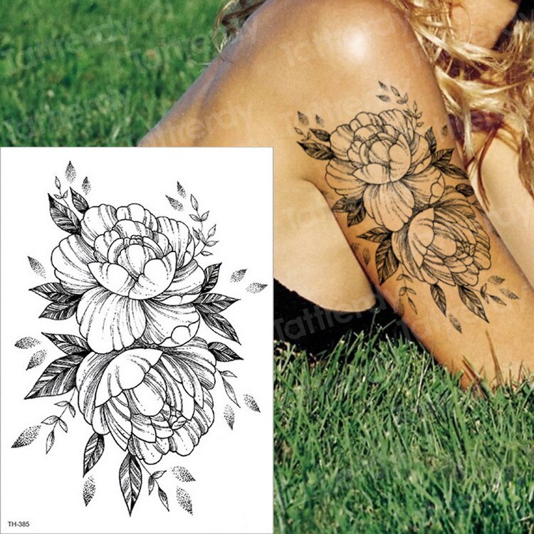 sketches tattoo designs sexy tattoo back black mehndi stickers horse rose tattoo waterproof temporary tattoos for women body art FAKE TATTOOS