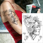 Sketch Flower Tatoo Blossom Peony Rose Waterproof Temporary Tattoo Sticker Black Tattoos Body Art Arm Hand Girl Women Fake Tatoo FAKE TATTOOS