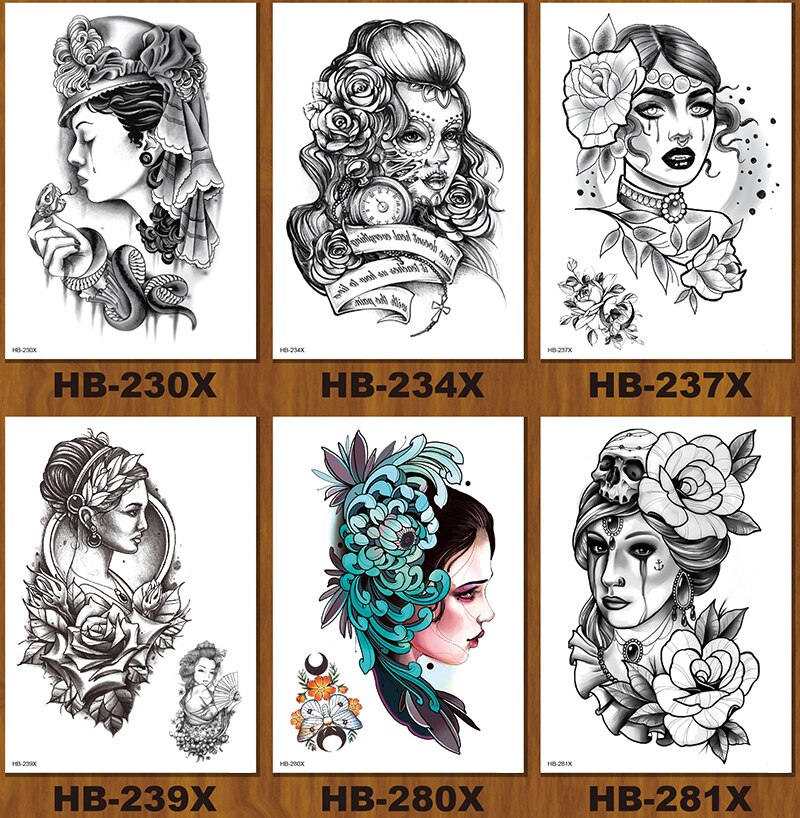 Set of tattoo design emblems in black and white Vector Image