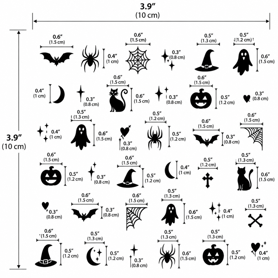Halloween Bats, Ghosts & Cats