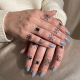 Halloween Spider & Spider Web Tattoo Sheet