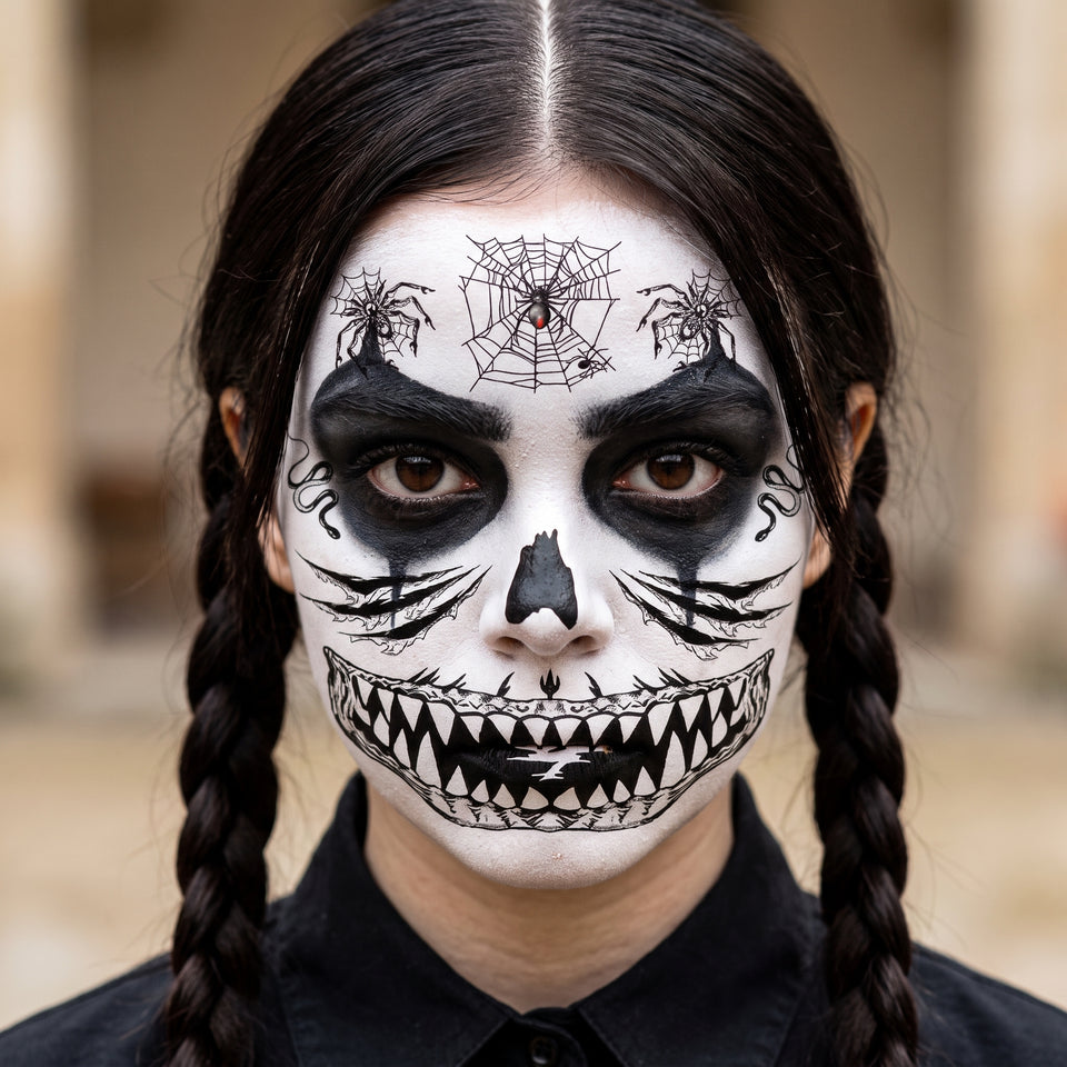 1 feuille de tatouage temporaire réaliste d'Halloween en forme de cœur de Chucky empalé et sanglant, autocollant de faux tatouage réaliste, durable et imperméable