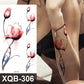 Waterproof Temporary Tattoo Sticker Rose Flower RED Jewelry Flash Tatoo Fake Water Transfer Sexy Belly Body Tatto for Woman Man FAKE TATTOOS
