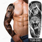 Amazing Temporary Tattoos men large full arm sleeve tattoo god wolf moon dragon lion king tiger forest tattoo designs big body FAKE TATTOOS
