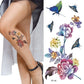 Waterproof Temporary Tattoo Sticker Leaves Violet flowers pattern leg arm tattoo Water Transfer body art fake tattoo women girls FAKE TATTOOS