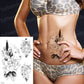 temporary tattoo sticker roses peony sketch flower designs snake leaves sexy back tattoos for girl woman body stickers bikini FAKE TATTOOS