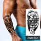 Waterproof Temporary Tattoo Sticker Lion King Crown Cross Tiger Pattern Fake Tatto Flash Tatoo Black Body Art for Kids Women Men FAKE TATTOOS
