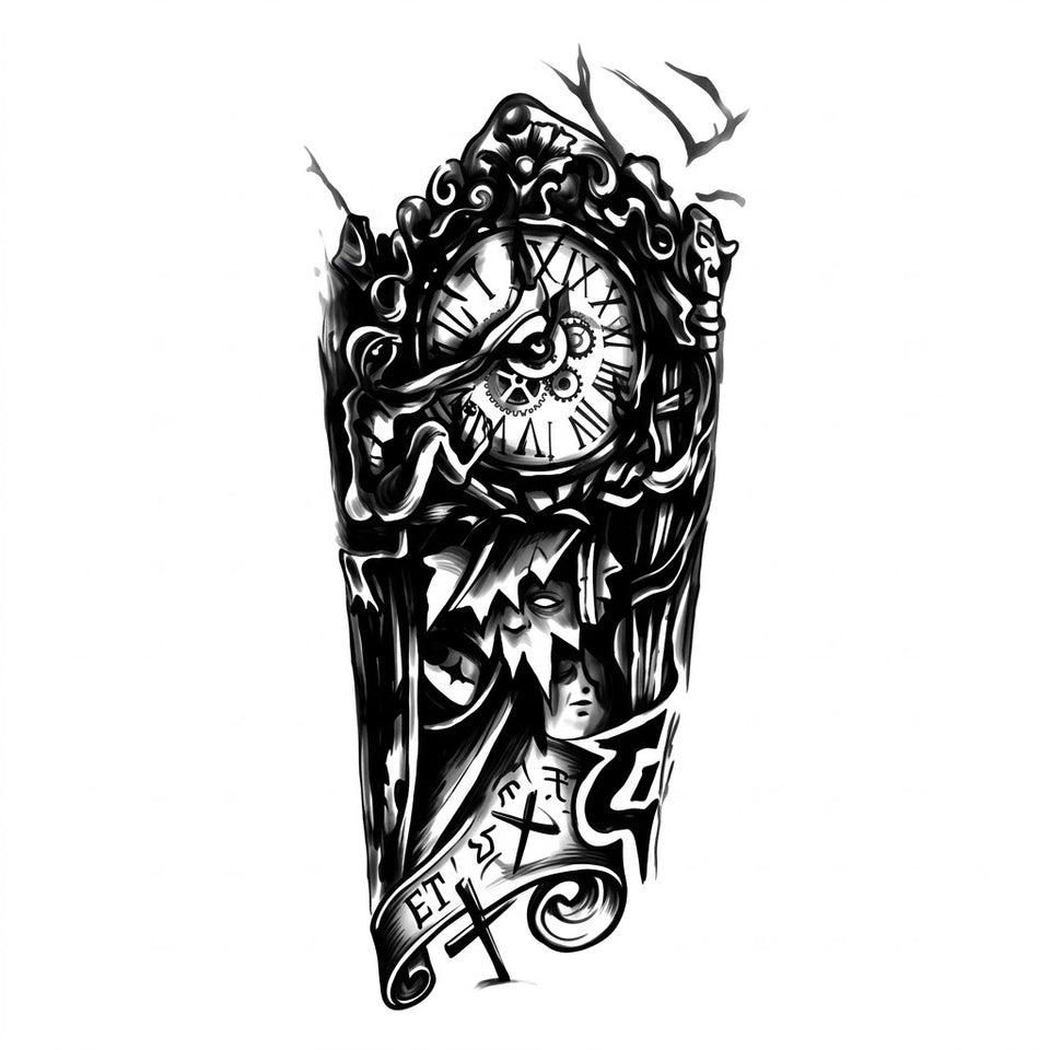 Neon Grove Clock