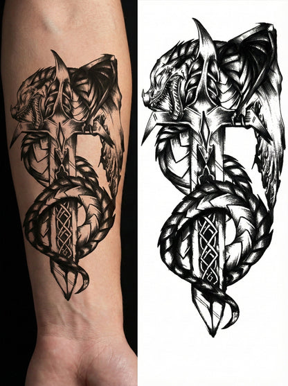 Sword Temporary Tattoo Fake Tattoos