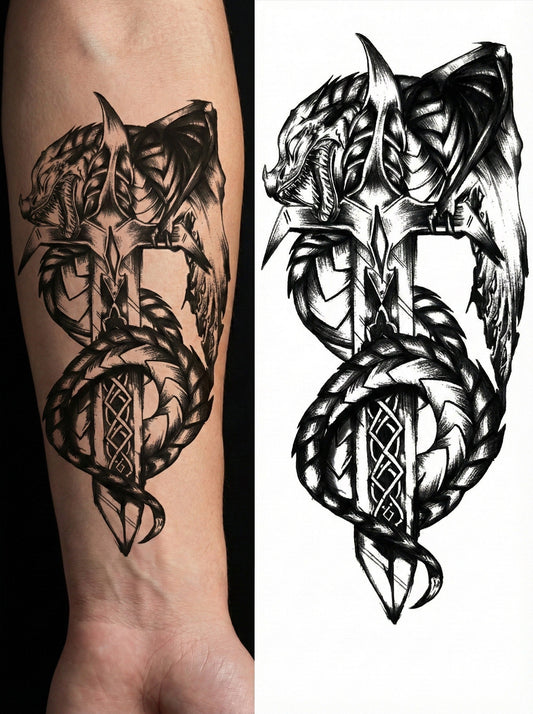 Sword Temporary Tattoo Fake Tattoos