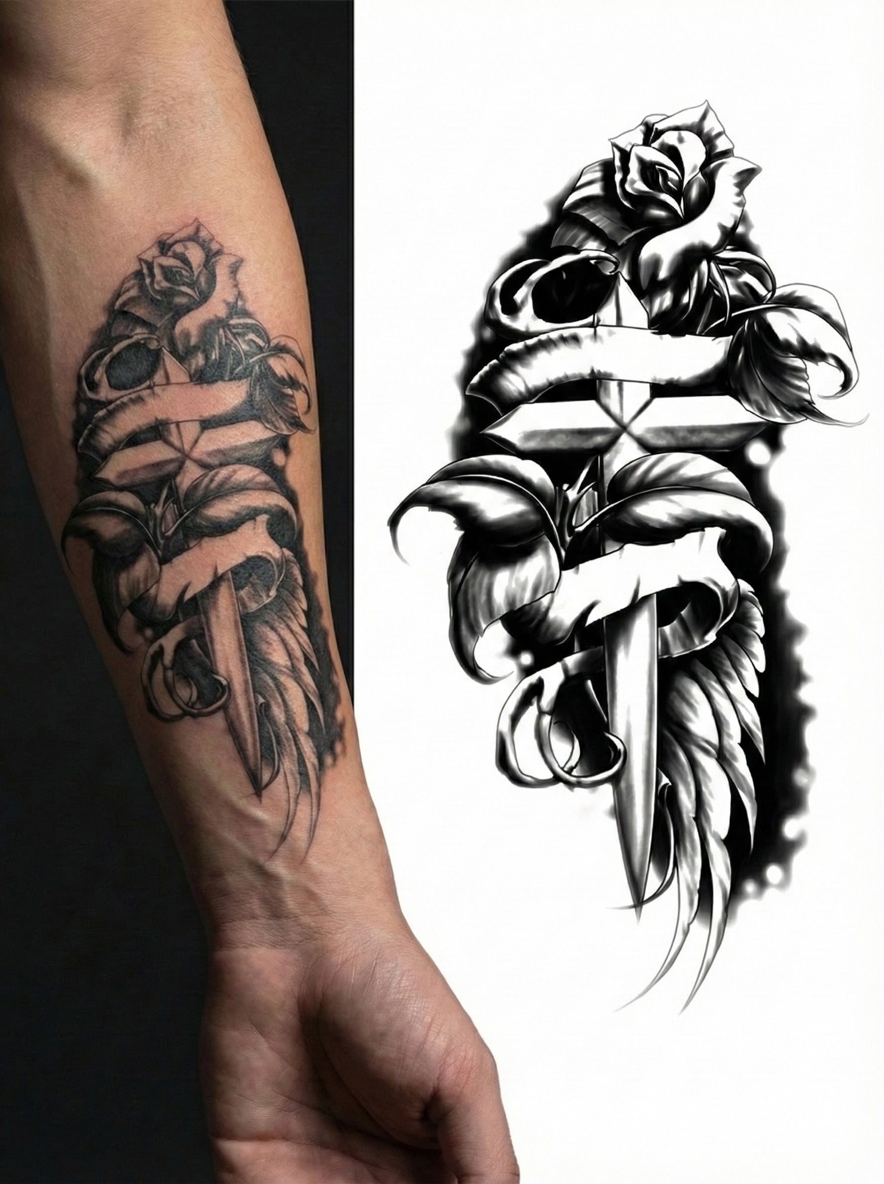 Cross Temporary Tattoo FAKE TATTOOS