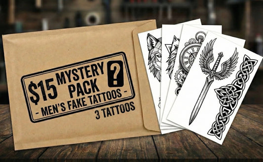 $15 Mystery Ink Pack (3 Tattoos) Fake Tattoos