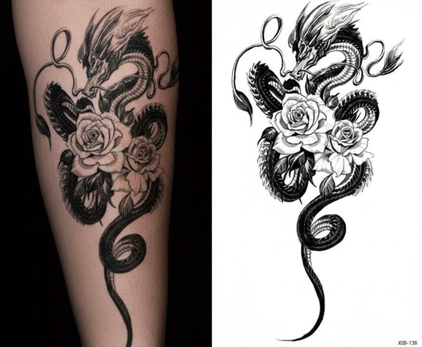 Dragon Temporary Tattoo Fake Tattoos