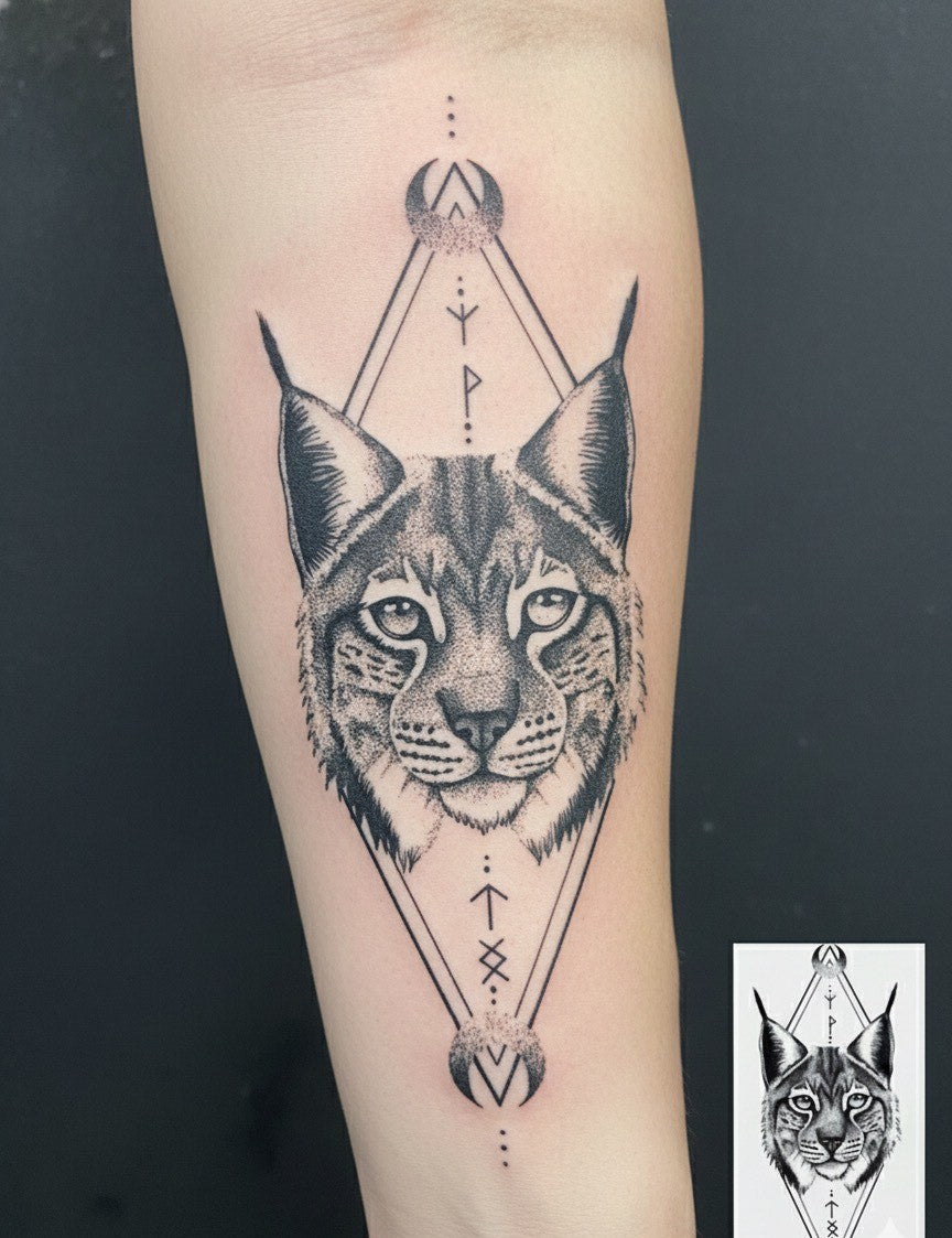 Bobcat Temporary Tattoo Fake Tattoos